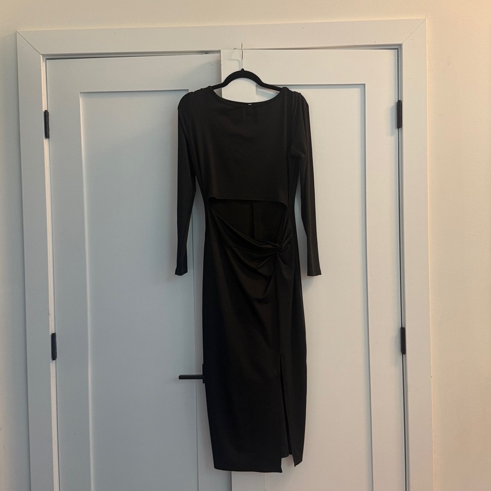 Elegant Black Long Sleeve Dress